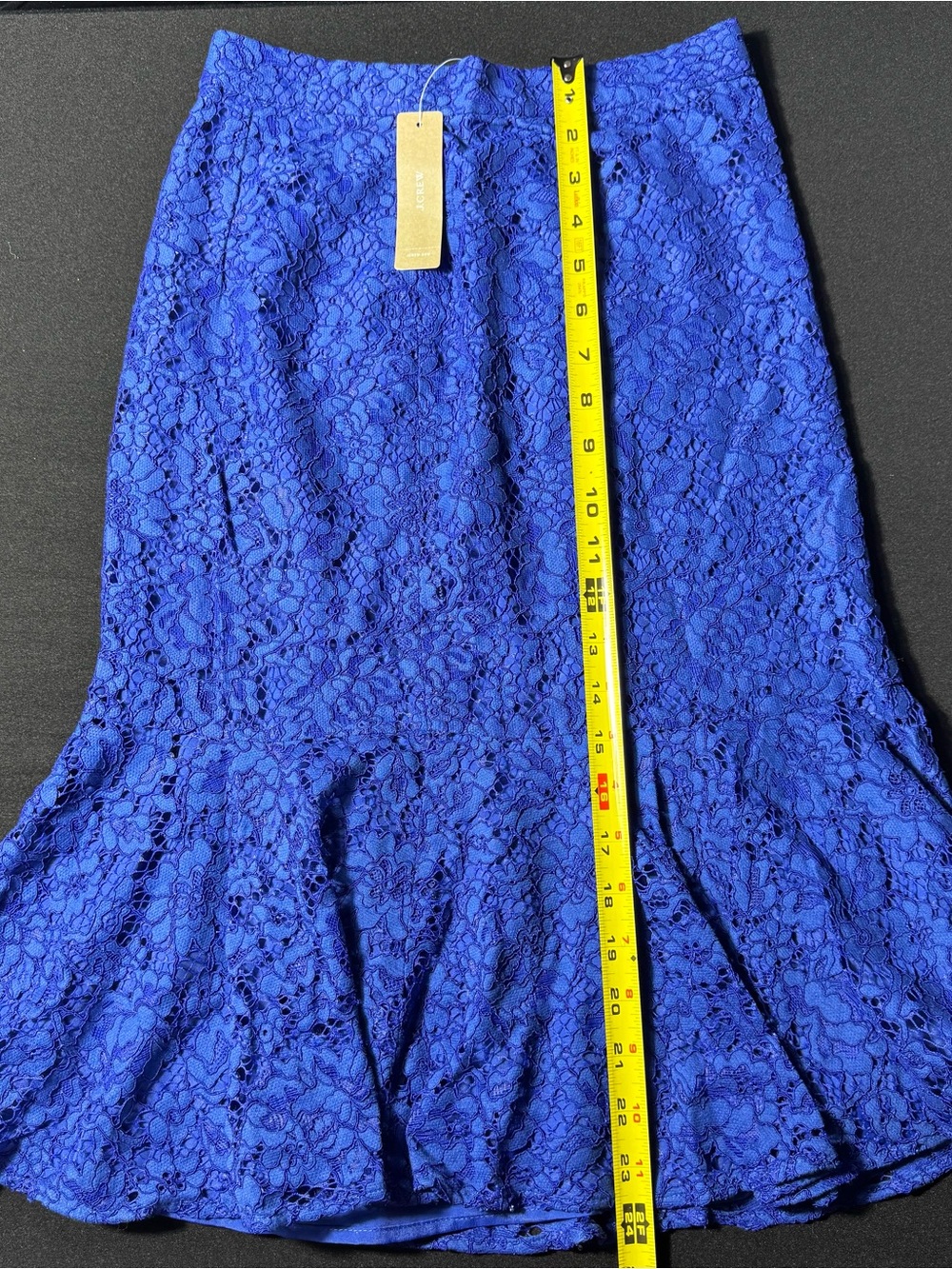 NWT J. Crew Royal Blue Lace Midi Skirt